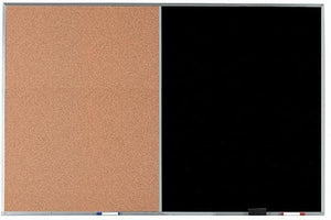 Combo Board Cork and Chalk Aluminum Frame