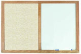 Combo Board Bulletin & Marker Board Oak Frame