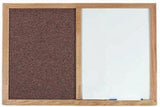 Combo Board Bulletin & Marker Board Oak Frame