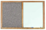 Combo Board Bulletin & Marker Board Oak Frame