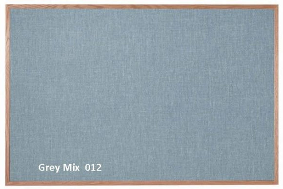 Designer Fabric Bulletin Board Oak Frame