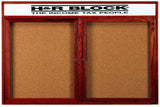 Enclosed Bulletin Board With Header