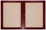 Enclosed Bulletin Board Wood Finish