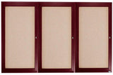 Enclosed Bulletin Board Wood Finish
