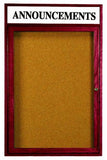 Enclosed Bulletin Board With Header