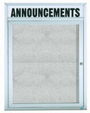 Enclosed Bulletin Board With Header