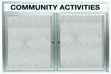 Enclosed Bulletin Board With Header