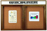Enclosed Bulletin Board With Header