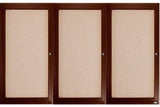 Enclosed Bulletin Board Wood Finish